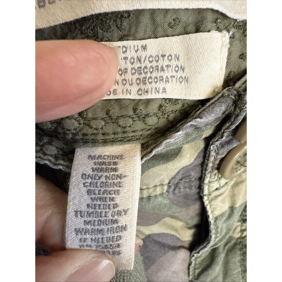 VTG Y2K Abercrombie & Fitch Low Rise Camo Cargo Capri Pants Womens M Paratrooper - Picture 6 of 9